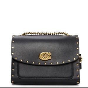 Coach Parker 18” with Rivets Black/Brass